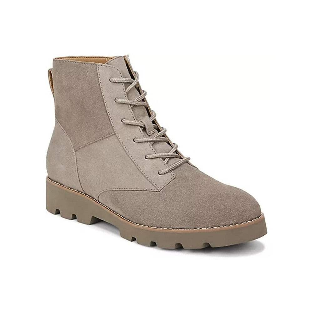 Vionic Women's Larson Wide Water Repellent Suede Lace-Up Ankle Boots Size 8W
